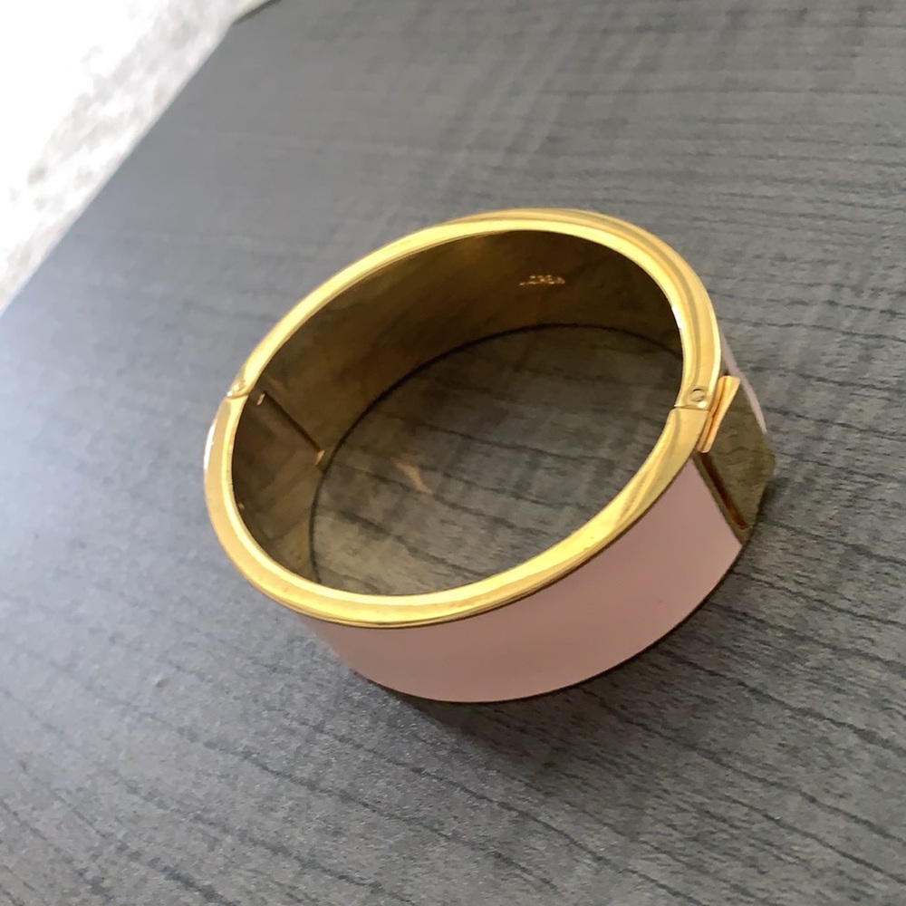 J. Crew enameled cuff bracelet light pink